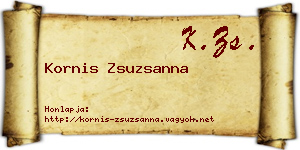 Kornis Zsuzsanna névjegykártya