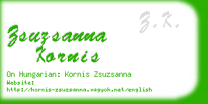 zsuzsanna kornis business card